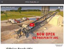 Tablet Screenshot of obrienreadymix.com